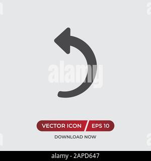 Back arrow vector icon in modern design style for web site and mobile app Stock Vector