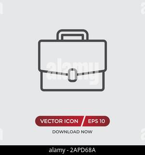 Briefcase vector icon in modern design style for web site and mobile app Stock Vector