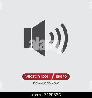 Speaker vector icon, volume symbol in modern design style for web site and mobile app Stock Vector