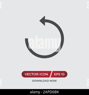 Reload vector icon in modern design style for web site and mobile app Stock Vector