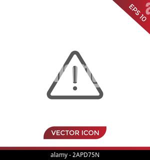 Warning vector icon Stock Vector