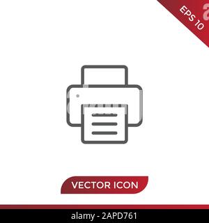 Printer vector icon Stock Vector