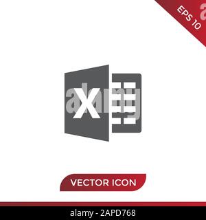 Excel vector icon Stock Vector