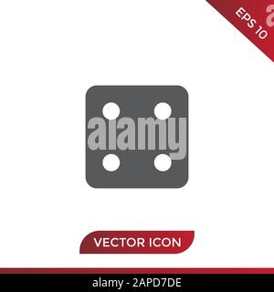 Dice number four icon Stock Vector