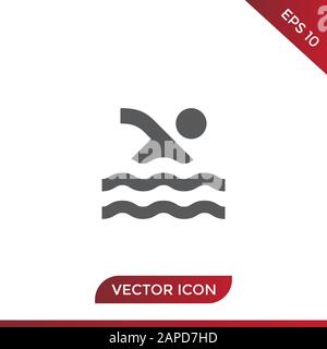 Swimming pool icon Stock Vector