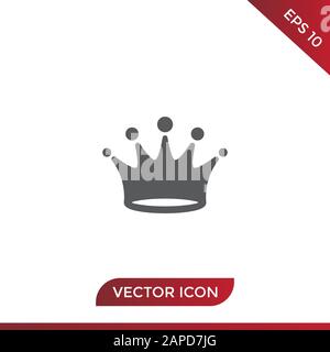 Crown vector icon Stock Vector