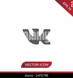 VK vector icon Stock Vector