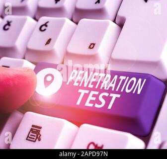 Handwriting text writing Penetration Test. Conceptual photo authorized simulated cyberattack on a computer system Stock Photo