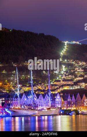 Bergen in Norway celebrating its 950 year anniversary. Stock Photo