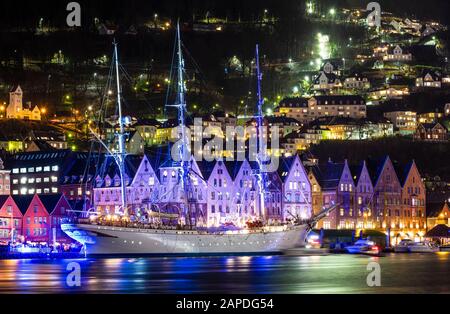 Bergen in Norway celebrating its 950 year anniversary. Stock Photo