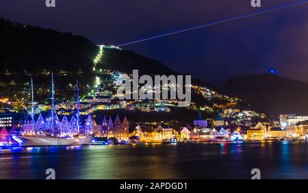 Bergen in Norway celebrating its 950 year anniversary. Stock Photo