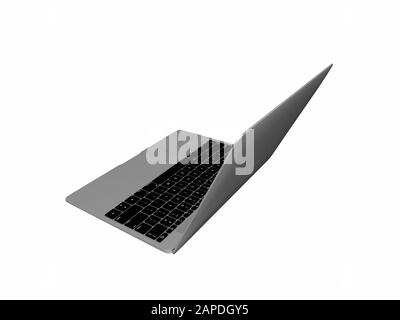 3d render of laptop computer Stock Photo
