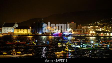 Bergen in Norway celebrating its 950 year anniversary. Stock Photo