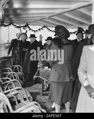 Visit Churchill to the Netherlands (May 1946) Description: Admiral sailing on IJ Date: 11 May 1946 Location: Amsterdam, Noord-Holland Keywords: admiral Stock Photo