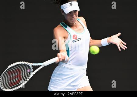 Melbourne, Australia. 23rd Jan, 2020. AJLA TOMLJANOVIC (AUS) in action against GARBINÌƒE MUGURUZA (ESP) on Rod Laver Arena in a Women's Singles 2nd round match on day 4 of the Australian Open 2020 in Melbourne, Australia. Sydney Low/Cal Sport Media. MUGURUZA won 63 36 63. Credit: csm/Alamy Live News Stock Photo