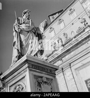 Statue Of St. Paul With A Sword By Adamo Tadolini At St. Peter's Square 