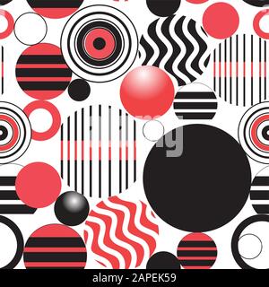Seamless vector graphic design from different circles and shapes. A template for the design of Wallpaper or fabric. Stock Vector