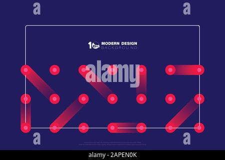 Abstract tech purple and red contrast digital design background. Decorate for ad, poster, template design, artwork. illustration vector eps10 Stock Vector
