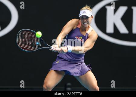 Melbourne, Australia. 23rd Jan, 2020. Angelique Kerber of Germany defeats Priscilla Hon of, Australia., . at Melbourne Park, Melbourne, Australia on 23 January 2020. Photo by Peter Dovgan. Credit: UK Sports Pics Ltd/Alamy Live News Stock Photo