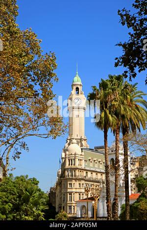 Impressive Buildings in the City Center of Buenos Aires View from Plaza de Mayo Square, Argentina, South America Stock Photo