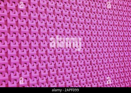 Diminishing Perspective of Vivid Pink 3D Modern Style Wall Stock Photo