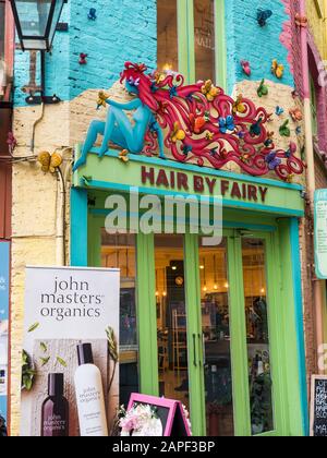 Hair By Fairy, Hair Salon, Neil's Yard, Seven Dials, Covent Garden, London, England, UK, GB.