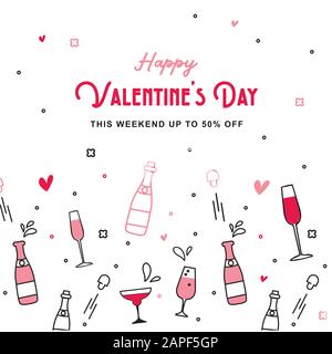 Happy Valentines day . Collection of greeting background designs. Valentine day social media promotional content and greeting card set. Stock Vector