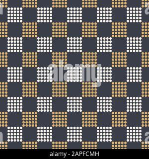Abstract seamless pattern. Modern stylish texture. Repeating geometric tiles of dotted squares. Simple color vector background. Stock Vector