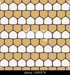 Abstract seamless pattern of regularly repeating geometric shapes, scale. Modern stylish texture. Repeating geometric tiles. Fashion design. Vector. Stock Vector