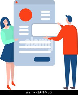 Website development by the people Stock Vector