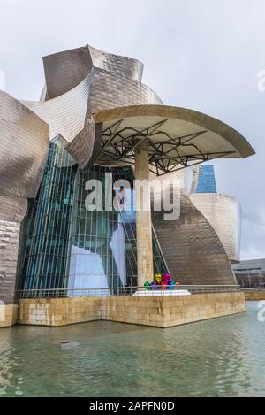 Guggenheim Museum in Bilbao, the largest city in Basque Country, Spain Stock Photo