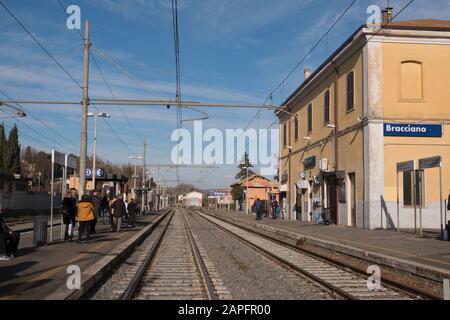 Regional train station in Bracciano Italy Stock Photo