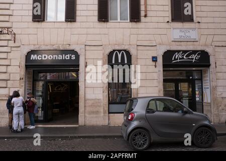 Exterior of McDonalds store in Piazza di Spagna in Rome Italy Stock Photo