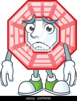 A picture of chinese square feng sui showing afraid look face Stock Vector