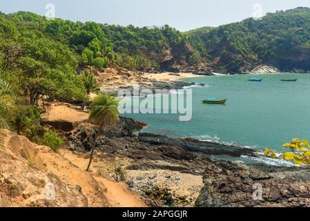 View of Paradise beach in Gokarna. India Stock Photo