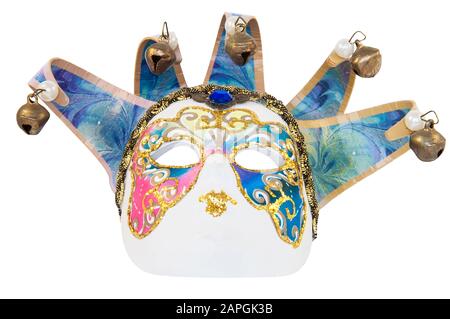 Venetian theatrical mask on a white background Stock Photo