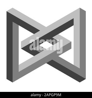 optical illusion object Stock Vector