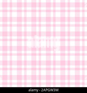 checkered seamless table cloths pattern pink colored Stock Vector