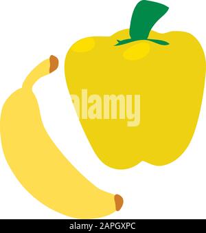 Yellow food icon, isometric style Stock Vector
