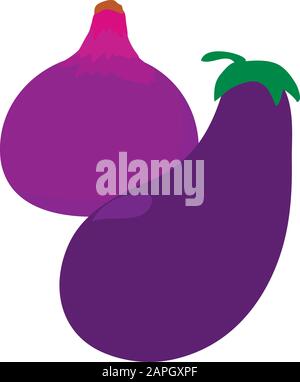 Purple food icon, isometric style Stock Vector