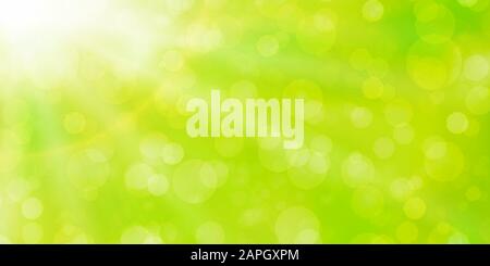 Abstract green background with bokeh. Vector illustration Stock Vector