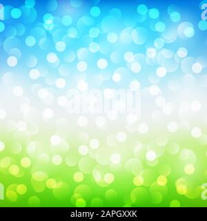 Summer abstract background with bokeh. Vector illustration Stock Vector