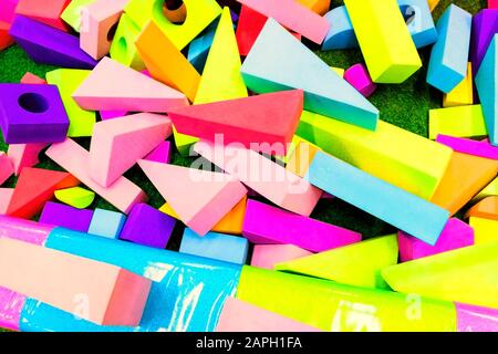 pictured in the photo colorful cubes Stock Photo