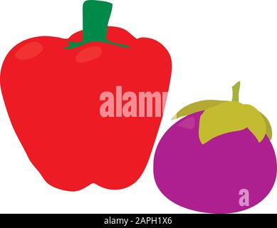 Colorful vegetables icon, isometric style Stock Vector