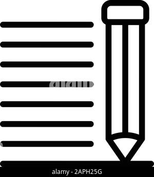 Storyteller pen icon, outline style Stock Vector