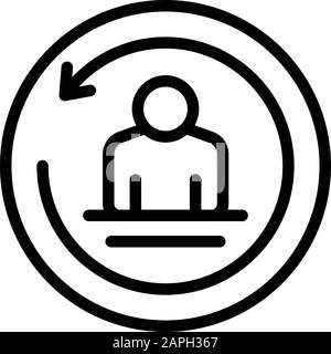 Modern storyteller icon, outline style Stock Vector