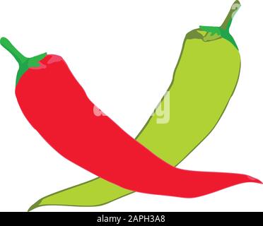 Banana pepper icon, isometric style Stock Vector