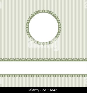 banner and empty patch on green colored lined background Stock Vector