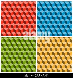 illustration of seamless background with colored optical illusion Stock Vector