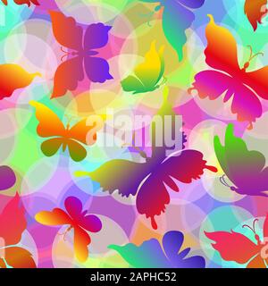 Butterflies, Seamless Pattern Stock Vector
